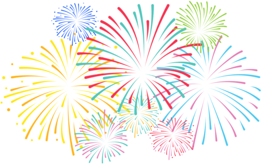 Free Png Fireworks Transparent Png - Clip Art Transparent Background Fireworks (850x532), Png Download