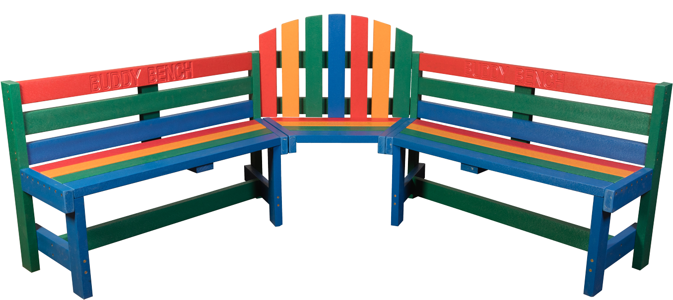 Adult Recycled Plastic Buddy Bench - Play (1500x1000), Png Download