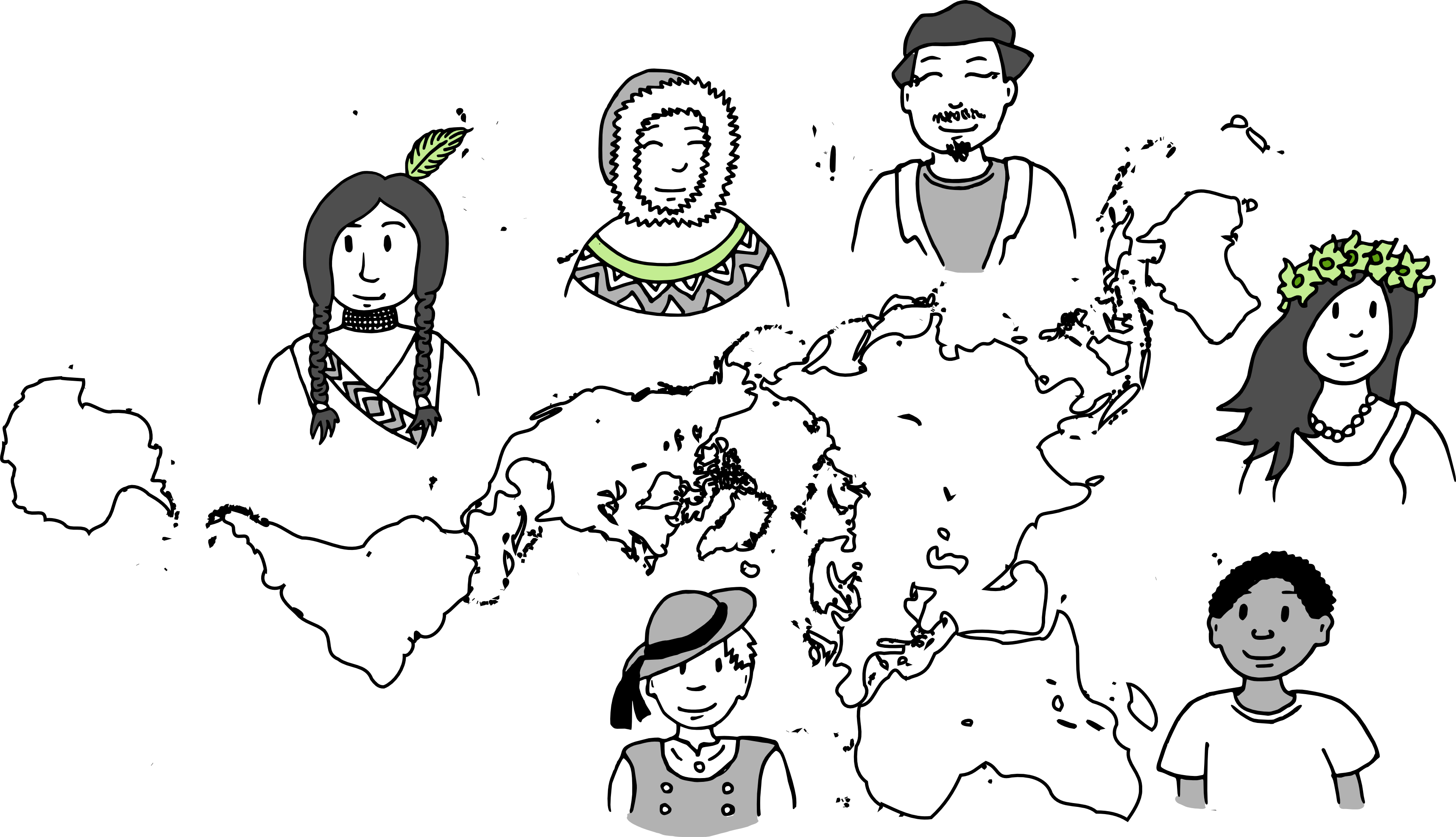 Drawing Lives And Death Wikimania 2014 08 - Cartoon (3434x1974), Png Download