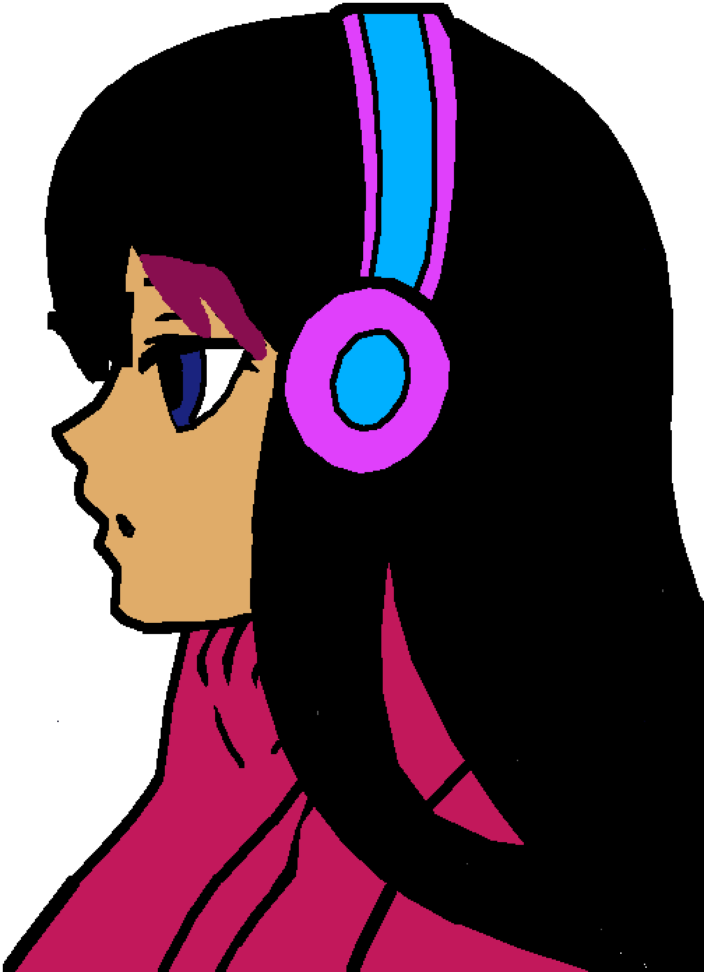 Girl Drawing But Better Than The Other One I Did - Anime Girl Base (1008x1392), Png Download