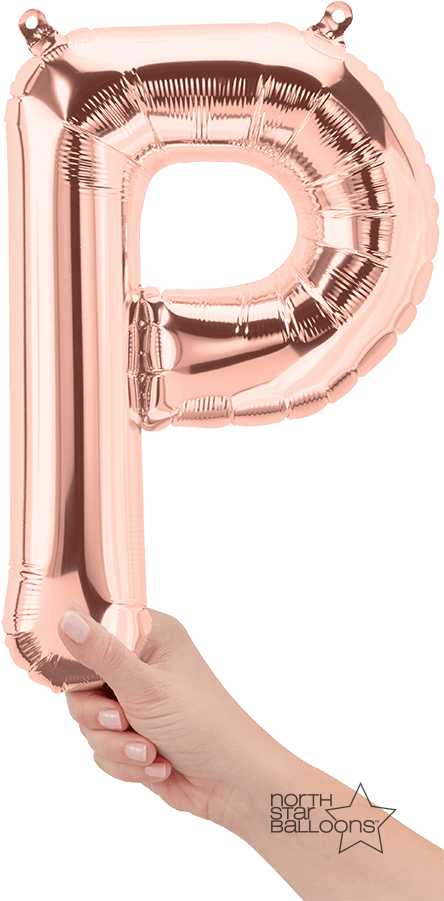 P Rose Gold - Rose Gold Letter P Balloon (1000x1000), Png Download