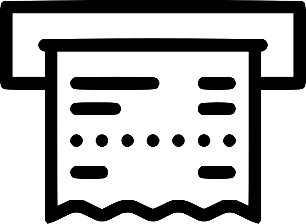 Png File Svg - Atm Receipt Icon (980x718), Png Download
