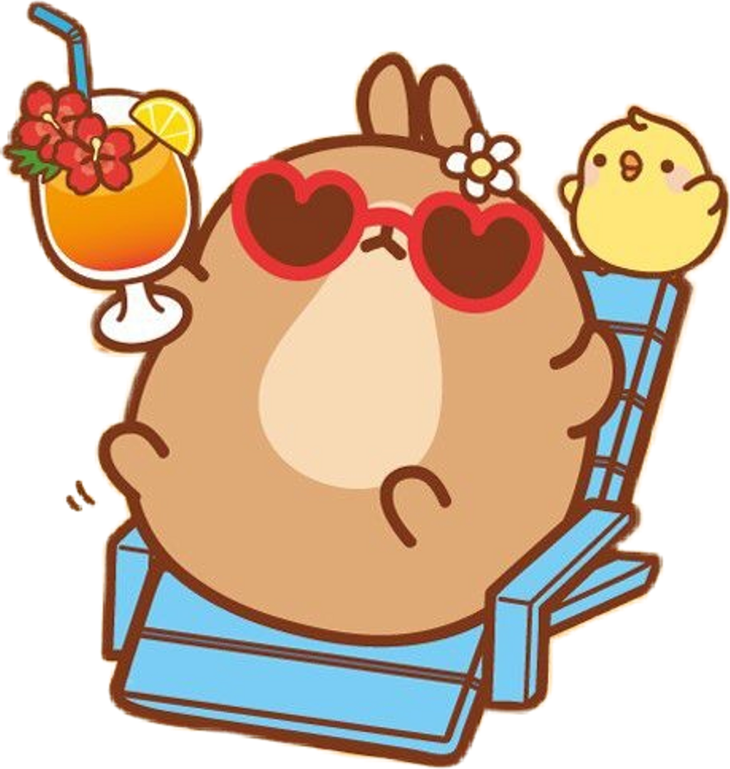 Molang Sticker - Drawing (1024x1080), Png Download