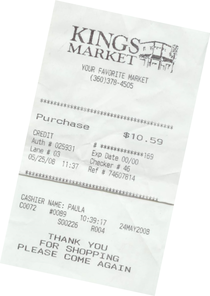Kings Receipt - Ivory (853x1199), Png Download
