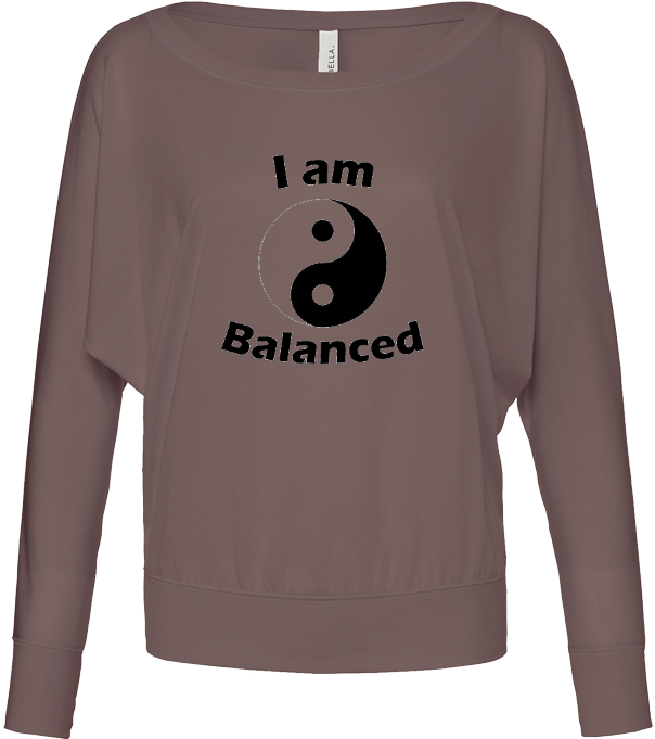 Load Image Into Gallery Viewer, I Am Balanced Slash-neck - Long-sleeved T-shirt (680x680), Png Download