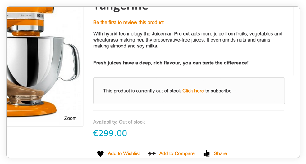 Overlay With Popup Design Out Of Stock Email Magento - Kitchenaid Mixer (1000x663), Png Download
