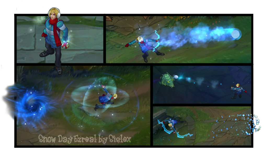 Snow Day Ezreal - Floral Design (1024x621), Png Download
