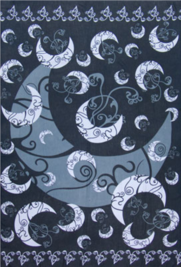 Black Moon Sarong - Beach Towel (1024x1024), Png Download