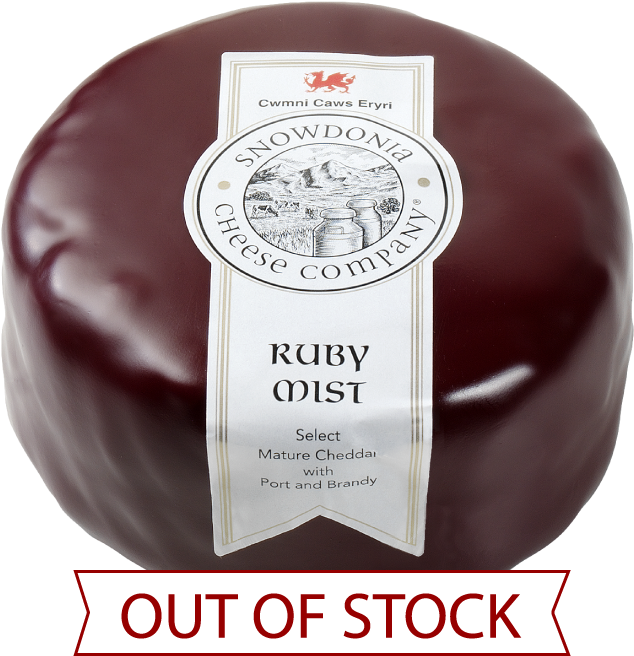 Snow Ruby Mist Truckle Isolated Face On Out Of Stock - Vintage Red Leicester Cheese (800x800), Png Download