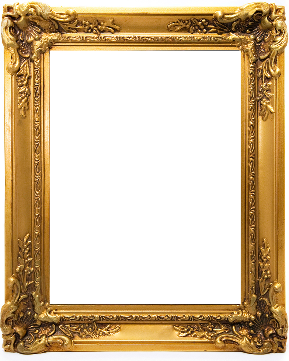 Gold Frame - 19th Century Frame (950x1186), Png Download