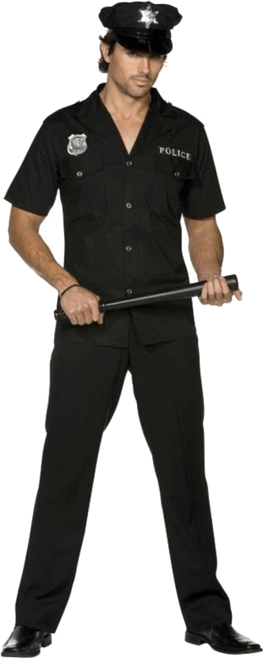 Adult Fever Cop Costume - Sexy Police Officer Costume Men (600x951), Png Download