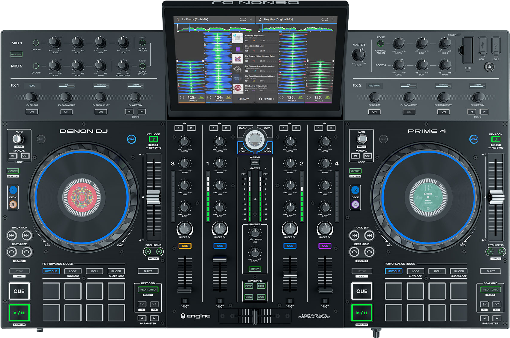More Views - Denon Dj Prime 4 (1800x1229), Png Download