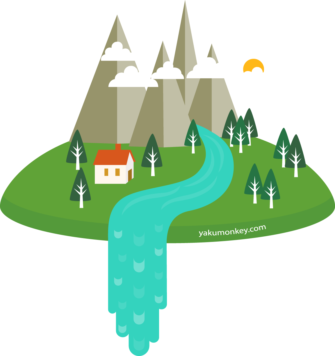 There Are 6 Mountain Huts On Yakushima's Mountain Ranges - Vector Graphics (1152x1223), Png Download