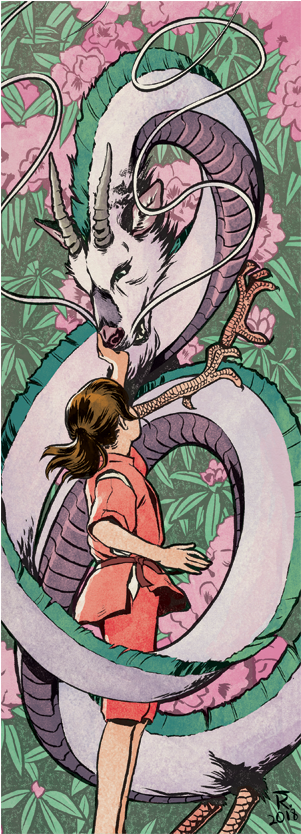 Sen To Chihiro No Kamikakushi Spirited Away - Cartoon (500x833), Png Download