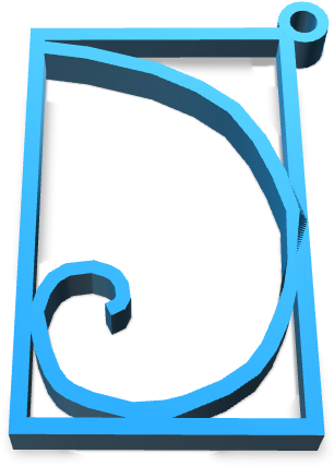 Fibonacci Spiral Pendant Attempt - Graphic Design (749x562), Png Download