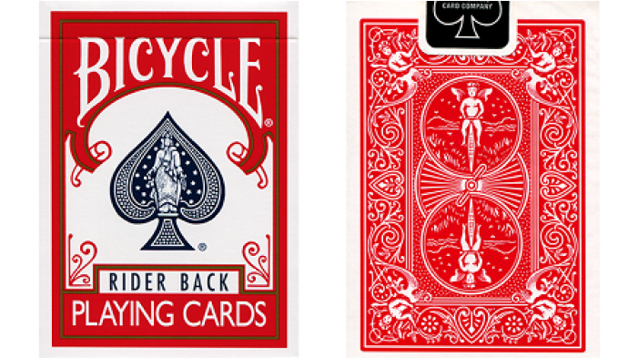 Bicycle Playing Cards 809 Mandolin Back Blue/red By - Bicycle Playing Cards Png (700x700), Png Download