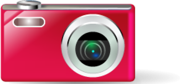 Camera Icons Red - Point-and-shoot Camera (640x480), Png Download