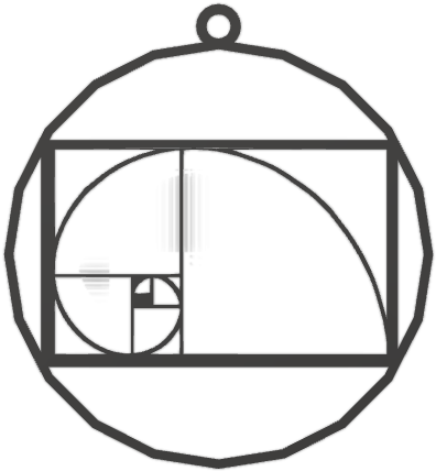 Fibonacci Spiral Pendant Mod Outer Circle - Rice Cooker Sign (684x513), Png Download