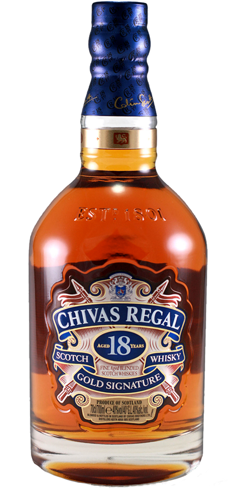 Chivas Regal 18 Year Old Blended Scotch 75cl - Chivas 18 Png (652x1060), Png Download