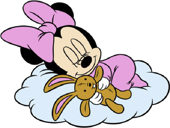 Baby Minnie Mouse Sleeping (600x600), Png Download