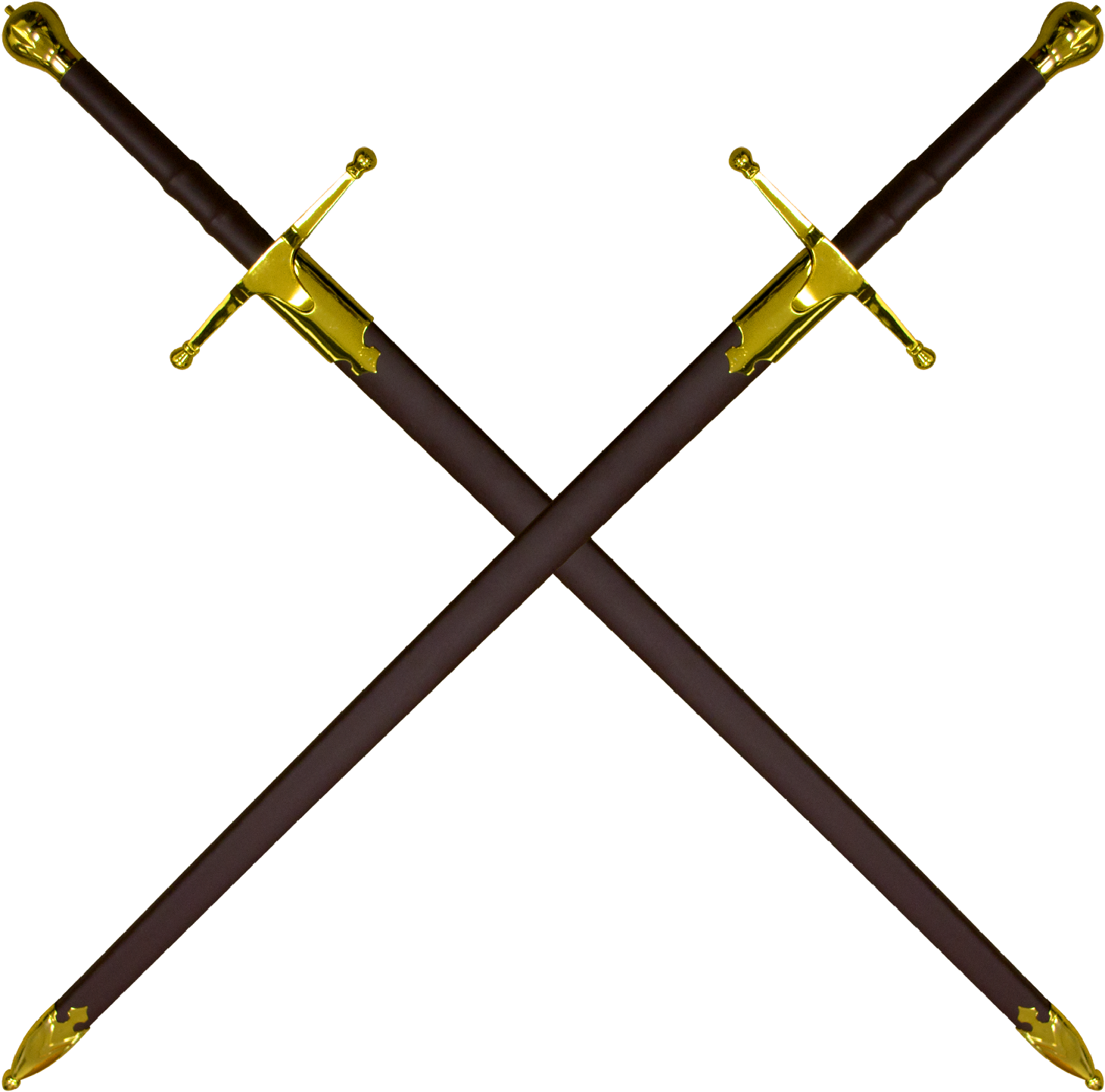 Double William Wallace Sword - Double Sword Gold Png (1500x1500), Png Download