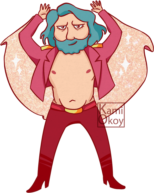 Here He Is - Cartoon (736x890), Png Download