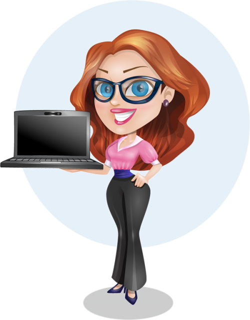 Payroll & Work Place Pensions - Woman Vector Character Png (500x641), Png Download