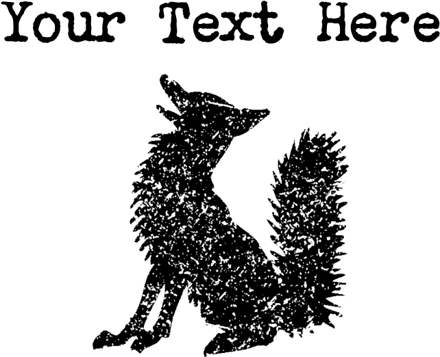 Distressed Fox Silhouette Golf Shirt - Distressed Volleyball (700x700), Png Download