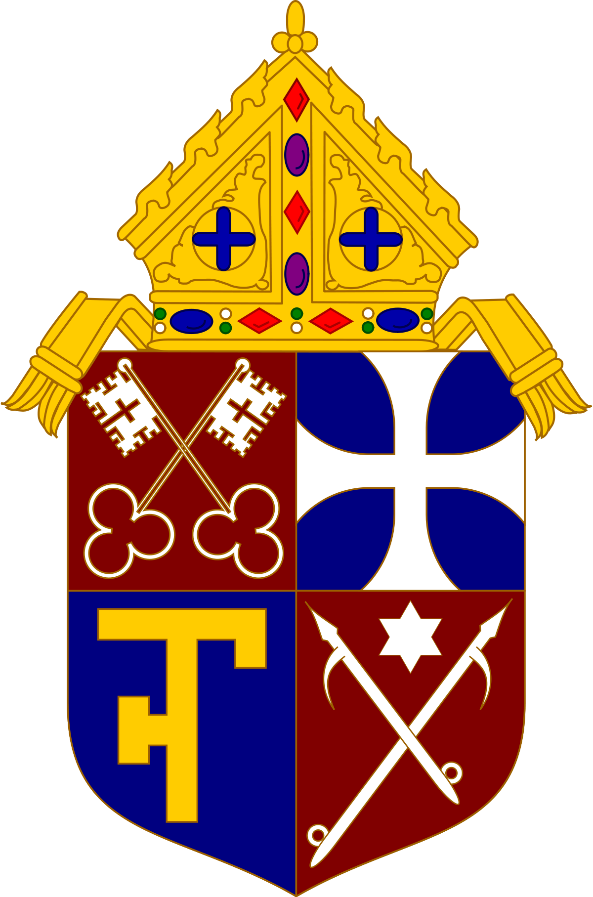 Banner Library Catholic Archdiocese Of Berlin Wikipedia - Roman Catholic Coat Of Arms (1200x1815), Png Download