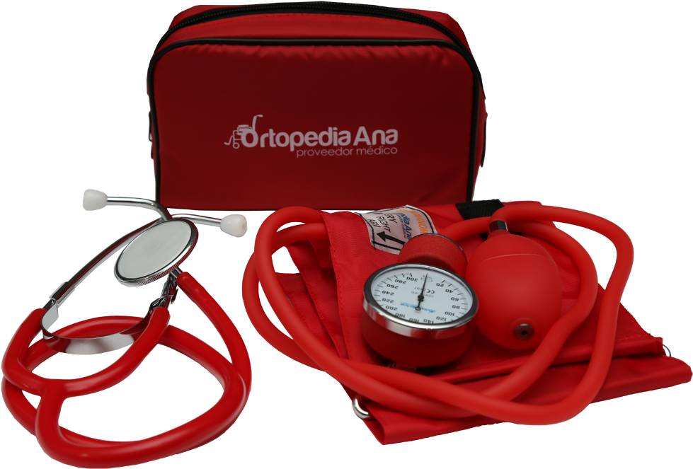 Kit De Baumanómetro Y Estetoscopio Rojo - Handbag (1200x800), Png Download