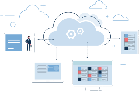 Cloud Main Header - Diagram (750x504), Png Download
