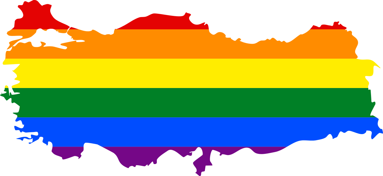 Lgbt Flag Map Of Turkey - Turkey Flag (1280x588), Png Download