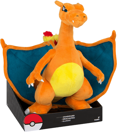 Charizard Premium Large 12" Plush - Pokemon Charizard Tomy Plush (600x600), Png Download