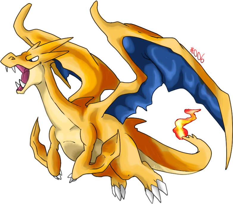 Mega Charizard Y - Cartoon (870x750), Png Download