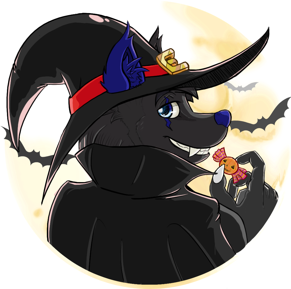 Ych Halloween Moon Portrait - Cartoon (1010x1000), Png Download