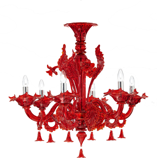 Black Or Red Colors Chandeliers - Chandelier (600x674), Png Download