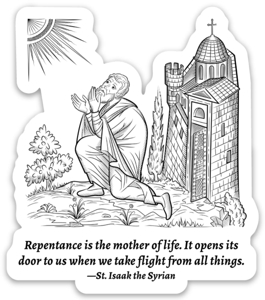 Repentance Die Cut Sticker - Illustration (528x597), Png Download