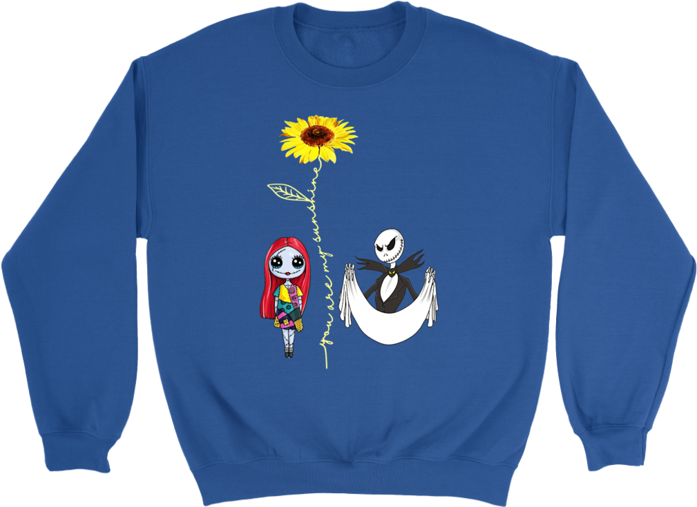 Sally And Jack Skellington You Are My Sunshine Shirt - Shirt (1024x1024), Png Download