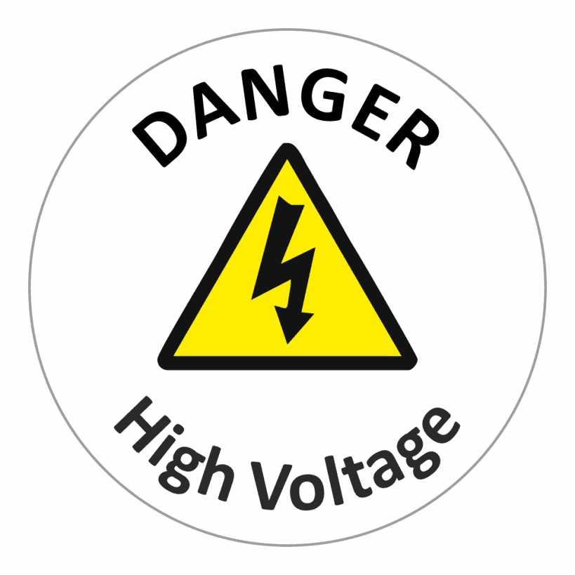 High Voltage Sign Png Image - High Voltage Warning (819x819), Png Download