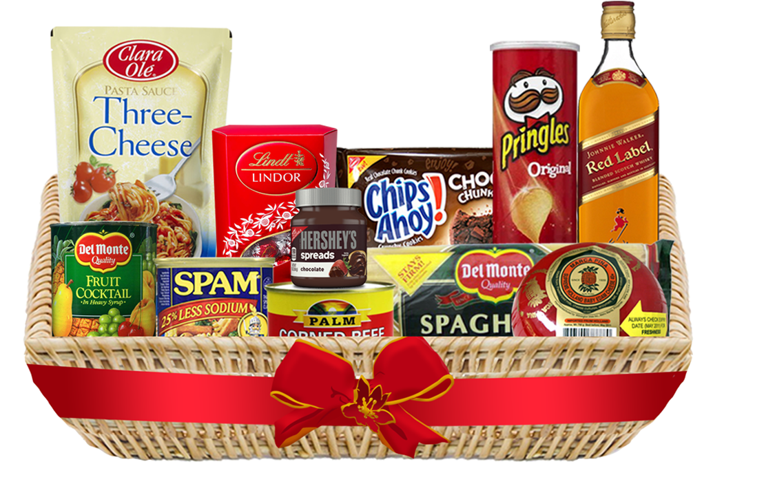 Yuletide Reward Deluxe Basket - Groceries For Christmas Gift (1172x1172), Png Download
