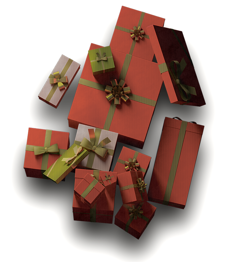 Red Festive Gift Box Png - Wrapping Paper (1024x979), Png Download