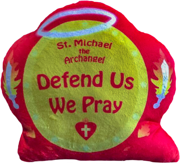 Michael The Archangel Cuddle Pillow - Coquelicot (723x681), Png Download