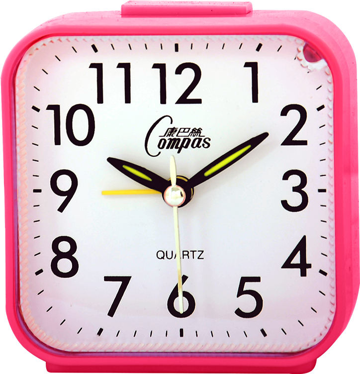 Compas Compas Compas Silent Alarm Clock Cartoon Mute - Ajanta Wall Clock In Sweep (800x800), Png Download