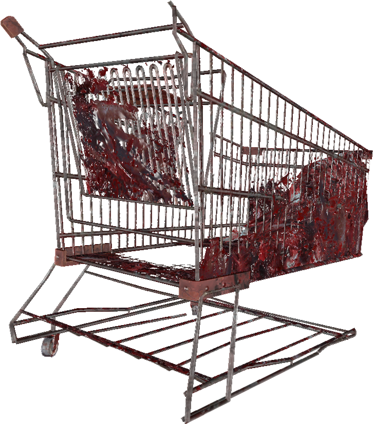 Cart - Super Mutant With Shopping Cart (868x884), Png Download