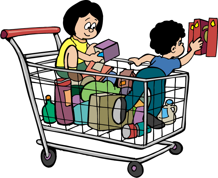 Picture - Kids Go Shopping (750x613), Png Download