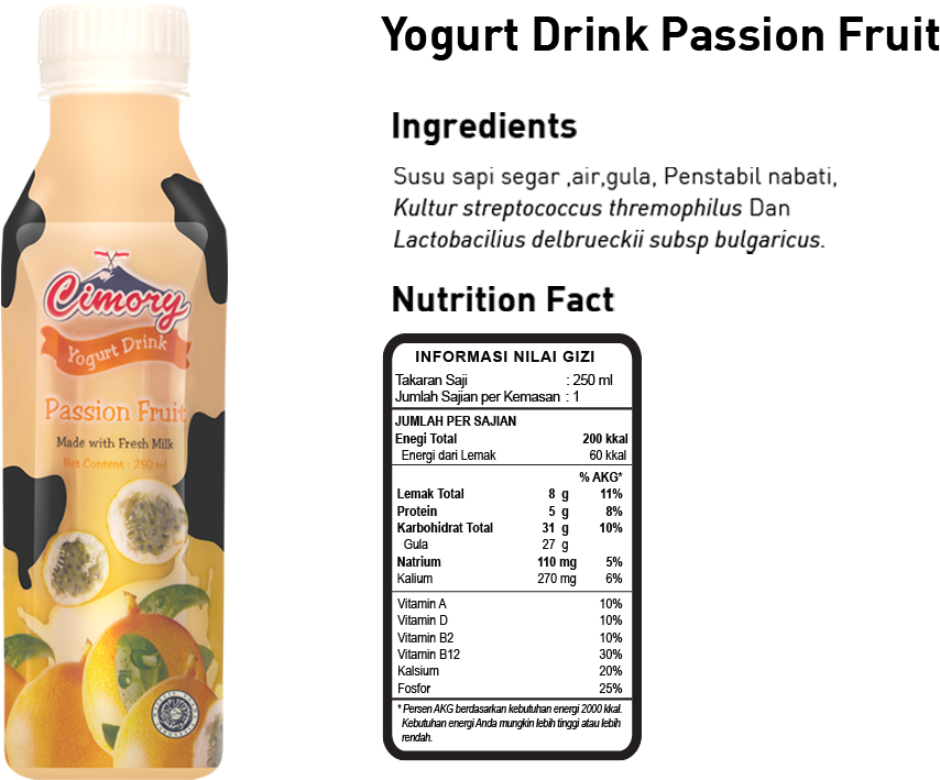 Cimory - Cimory Yogurt Passion Fruit (1024x768), Png Download