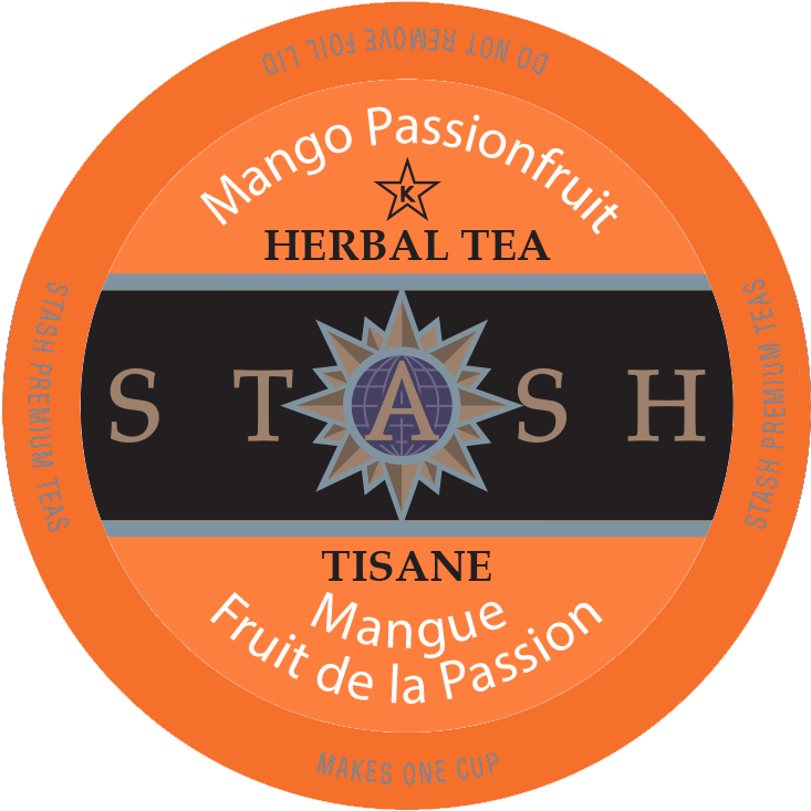 Stash Tea Mango Passionfruit Tea, K-cup - Circle (900x900), Png Download