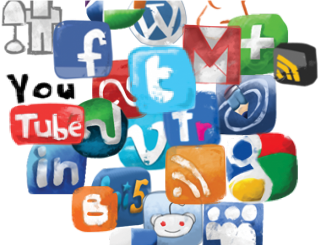 Social Media Icons Clipart Millennial Generation - Clipart Social Media Png (640x480), Png Download