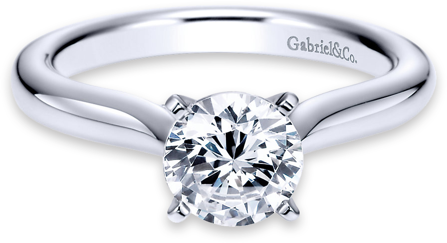 Solitaire Engagement Rings - Engagement Ring (945x652), Png Download