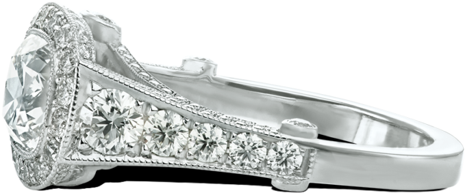 Halo Ring Png - Diamond (830x830), Png Download